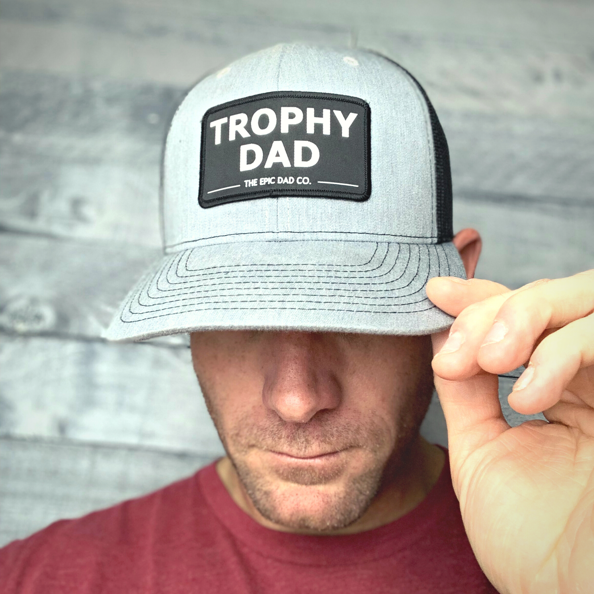 Trophy Dad Snapback (Charcoal / Black)