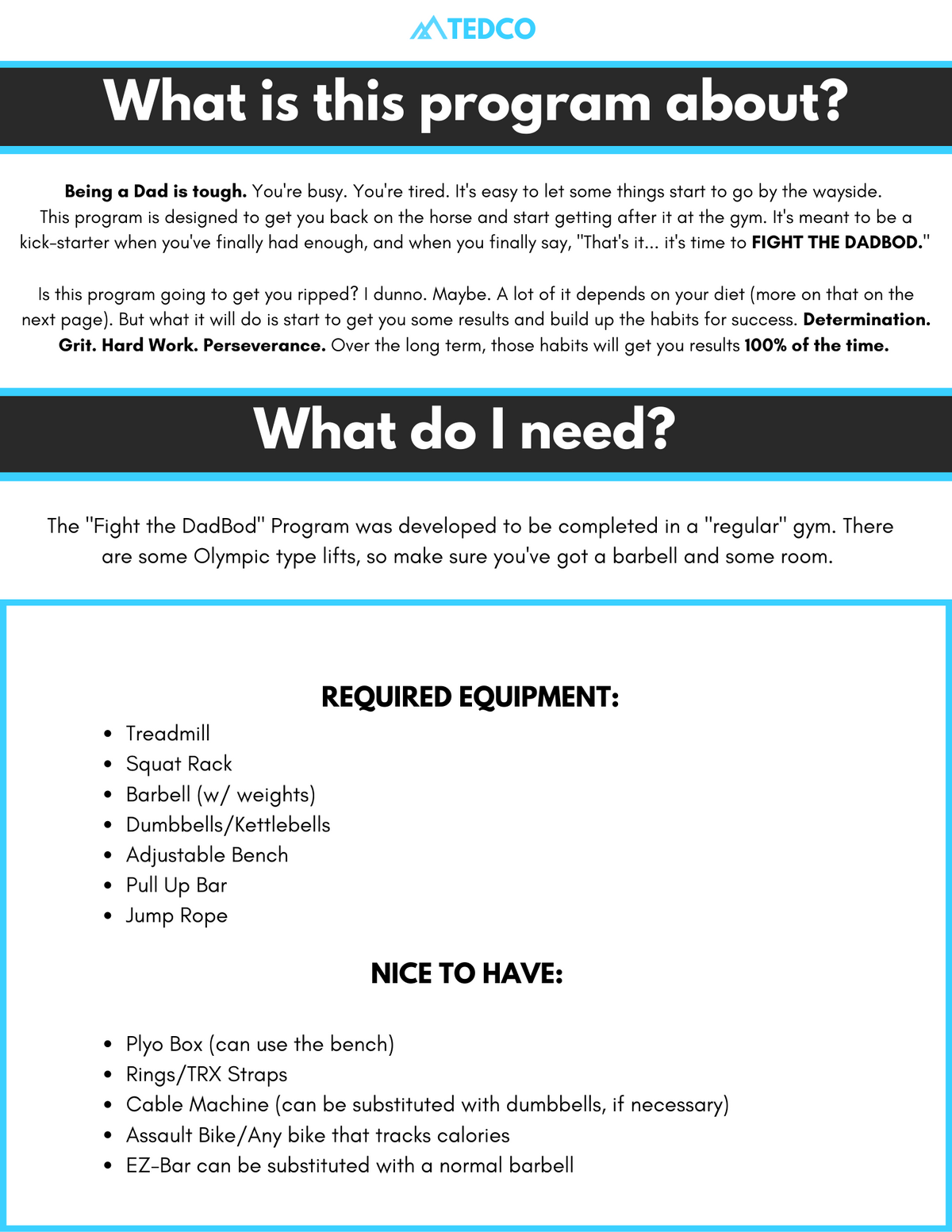 Fight the DadBod: 9 Week Strength Program